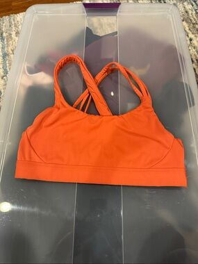 Women’s Orange Athleta Strappy Sports Bra